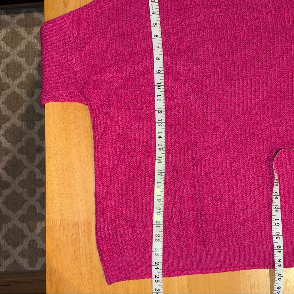American Eagle | Vibrant Pink Knit Sweater Mock Turtleneck Women’s Size Medium - Picture 7 of 8